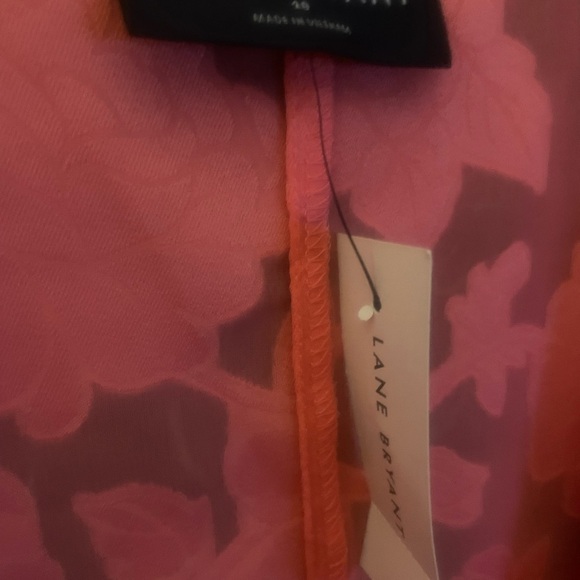 Lane Bryant Size 18 Contemporary Feminine Print Sheer Classic Crop Wrap Top NWT - Picture 8 of 9